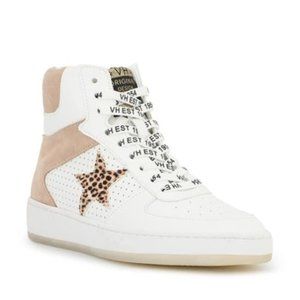 NWT Vintage Havana Layup Tan Matt Glitter Multi High Top Sneakers Size 6